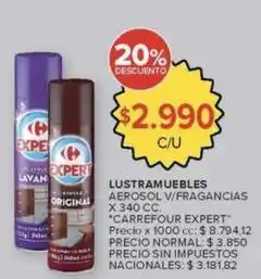 Carrefour Market Carrefour - lustramuebles aerosol v/fragancias x 340 cc oferta