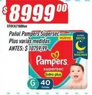 Supermercados Comodin Pampers - pañal supersec plus oferta