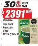 Supermercados Comodin Knorr - sopa quick light 5 sob oferta