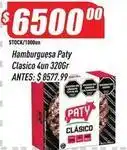 Supermercados Comodin Paty - hamburguesa clasico 4un 320gr oferta