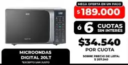 Supermayorista Vital Bosch microondas digital 20lt oferta
