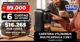 Supermayorista Vital cafetera vtl/bonux multicapsula 3 en 1 oferta