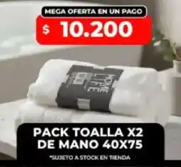 Supermayorista Vital Pack toalla x2 de mano 40x75 oferta