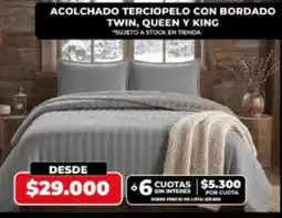 Supermayorista Vital Acolchado terciopelo con bordado oferta