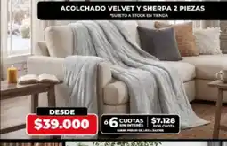 Supermayorista Vital Acolchado velvet y sherpa 2 piezas oferta