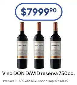 Hergo Don david vino reserva oferta
