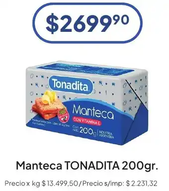 Tonadita manteca