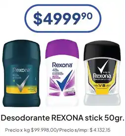 Hergo Rexona desodorante stick oferta