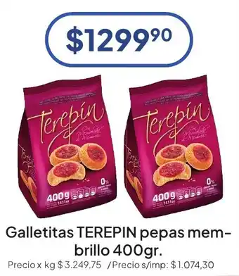 Hergo Terepin galletitas pepas mem-brillo oferta