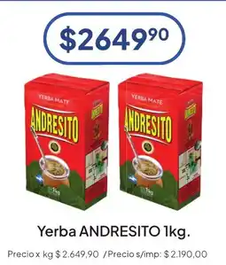 Hergo Andresito yerba mate oferta