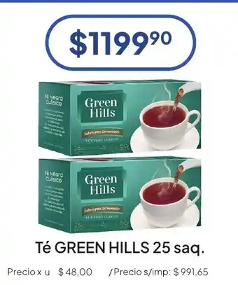 Hergo Green Hills té negro clásico oferta