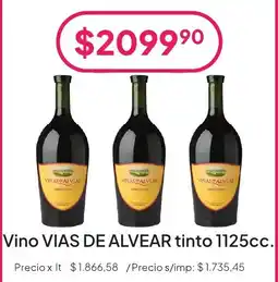 Hergo Vias de alvear vino tinto oferta
