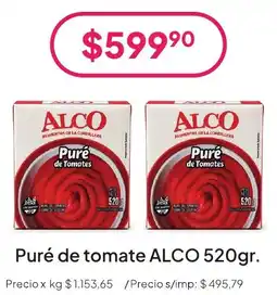 Hergo Alco puré de tomates oferta