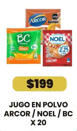 Autoservicio Capo Jugo en polvo Arcor / Noel / BC oferta