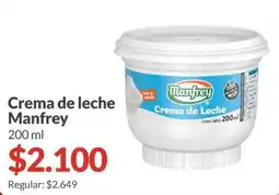 Supermercados Aiello Manfrey crema de leche oferta