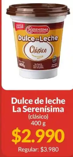 Supermercados Aiello La serenisima dulce de leche clasico oferta