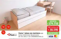 Casa Silvia Table's cama 1 plaza con marinera oferta