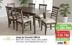 Casa Silvia Mobilia juego de comedor emilia oferta