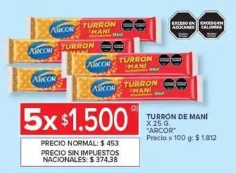 Arcor turrón de maní