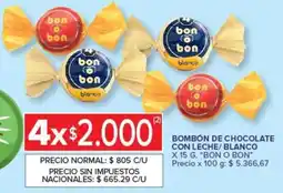 Carrefour Express Bon o bon bombón de chocolate con leche/ blanco oferta