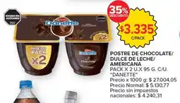 Carrefour Express Danette postre de chocolate/dulce de leche/americana oferta