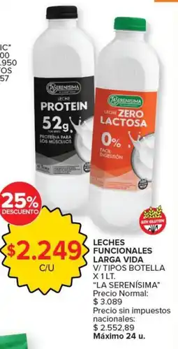 Carrefour Express La serenisima leches funcionales larga vida oferta