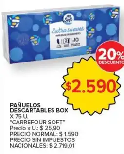 Carrefour Express Carrefour Soft pañuelos descartables box oferta