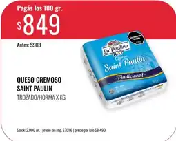 Supermercados Tadicor La Paulina queso cremoso saint paulin oferta
