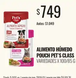 Supermercados Tadicor Pet's class alimento húmedo oferta