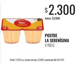 Supermercados Tadicor La serenisima flan con caramelo oferta