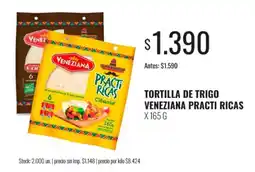 Supermercados Tadicor Veneziana tortilla de trigo practi ricas oferta