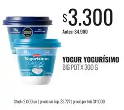Supermercados Tadicor Yogurisimo yogur griego natural oferta