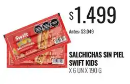 Supermercados Tadicor Swift salchichas sin piel oferta