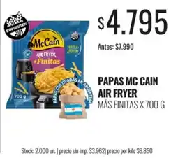 Supermercados Tadicor Mc Cain papas air fryer más finitas oferta