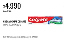 Supermercados Tadicor Colgate crema dental triple acción oferta
