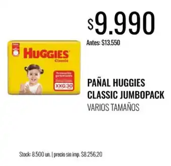 Huggies pañal classic jumbopack