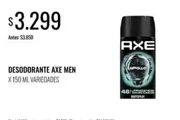 Supermercados Tadicor Axe desodorante axe men oferta