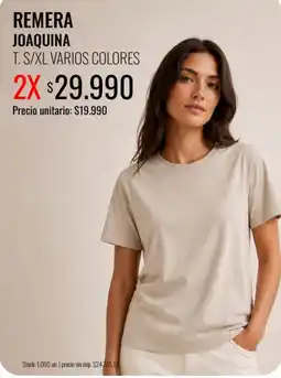 Supermercados Tadicor Joaquina remera oferta