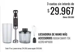 Supermercados Tadicor Smart-tek licuadora de mano más accesorios oferta