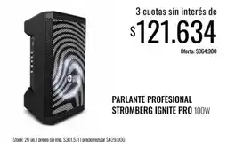 Supermercados Tadicor Stromberg parlante profesional ignite pro 100w oferta