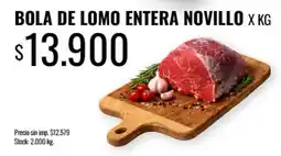Supermercados Tadicor Bola de lomo entera novillo oferta