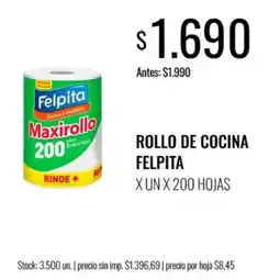 Supermercados Tadicor Felpita rollo de cocina oferta