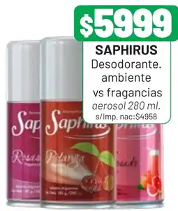 Almacor Saphirus desodorante ambiente vs fragancias oferta