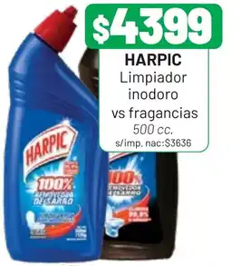 Almacor Harpic limpiador inodoro vs fragancias oferta
