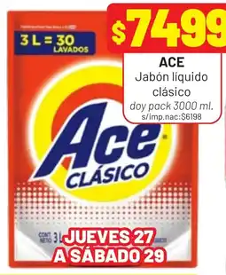 Almacor Ace jabón líquido clásico oferta