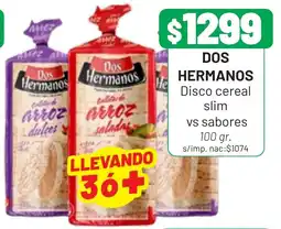 Almacor Dos Hermanos disco cereal slim vs sabores oferta