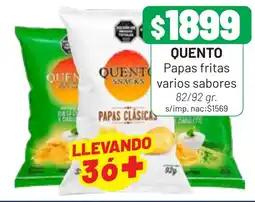 Almacor Quento snacks papas clásicas oferta