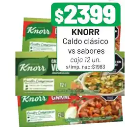 Almacor Knorr caldo clásico vs sabores oferta