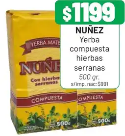 Almacor Nuñez yerba compuesta hierbas serranas oferta