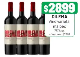 Almacor Dilema vino varietal malbec oferta
